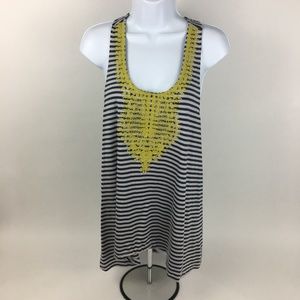 Womens THML Racerback Embroidered Tank Top Size L